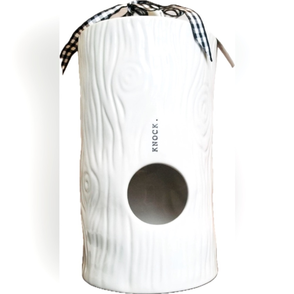 Rae Dunn “Knock.” Woodgrain Birdhouse…